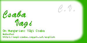 csaba vagi business card